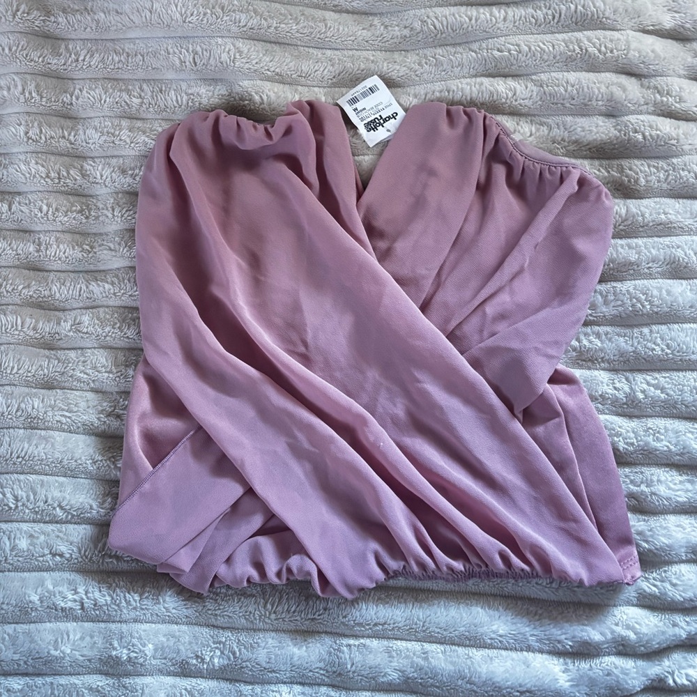 Charlotte Russe Mauve Wrap Blouse
